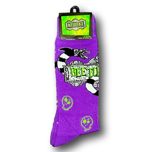 3/$20 Beetlejuice Funny Novelty Crew Socks - NWT
